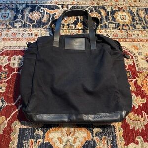 Four Seasons Private Jet Experience Canvas And heavy Leather Small Duffle Black